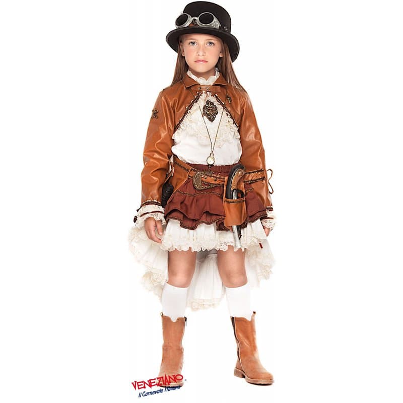 Costume carnevale viaggiatrice del tempo 3-6 anni - veneziano 28054 - 3