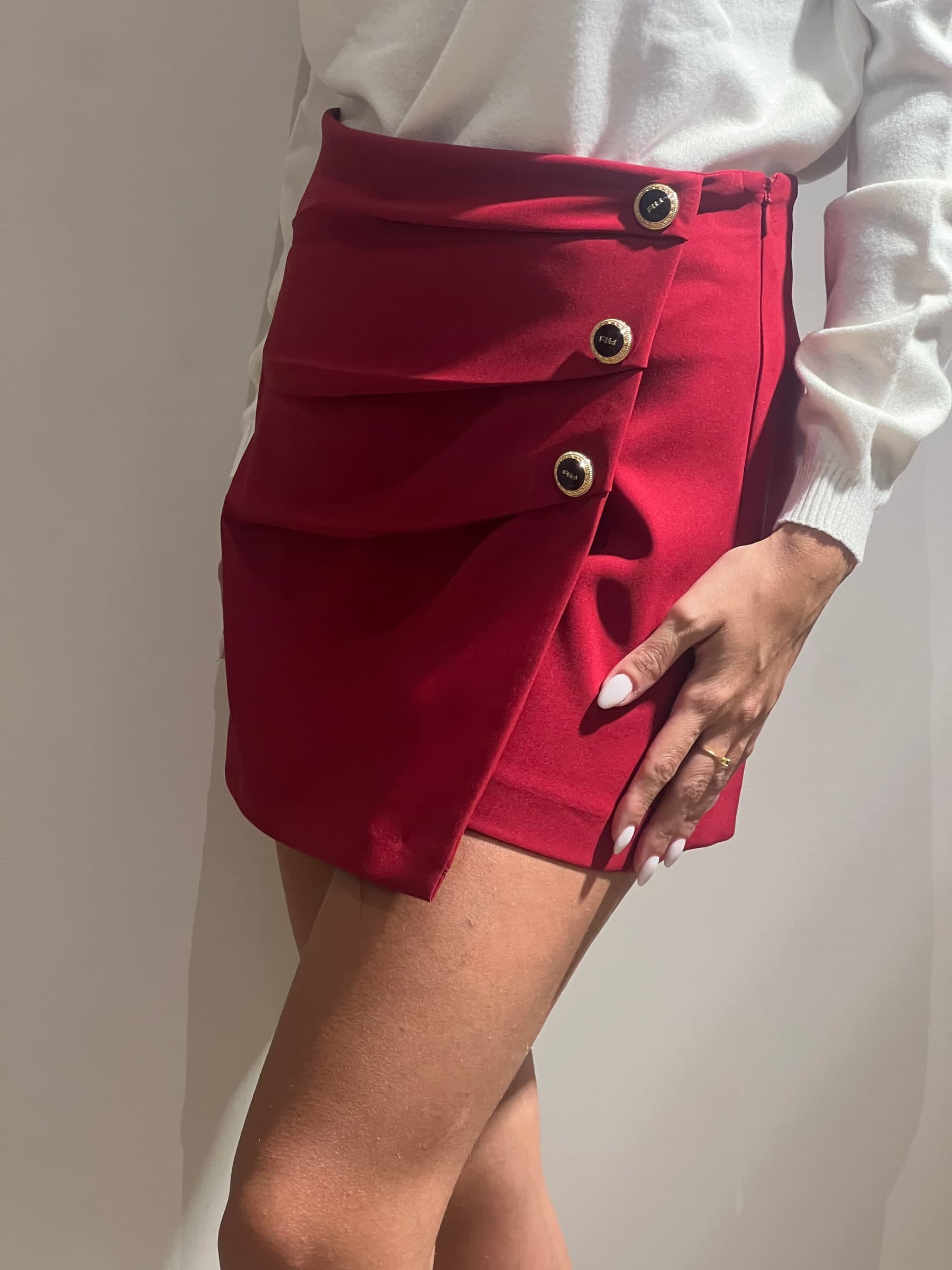 Shorts con pannello bottoni - 2