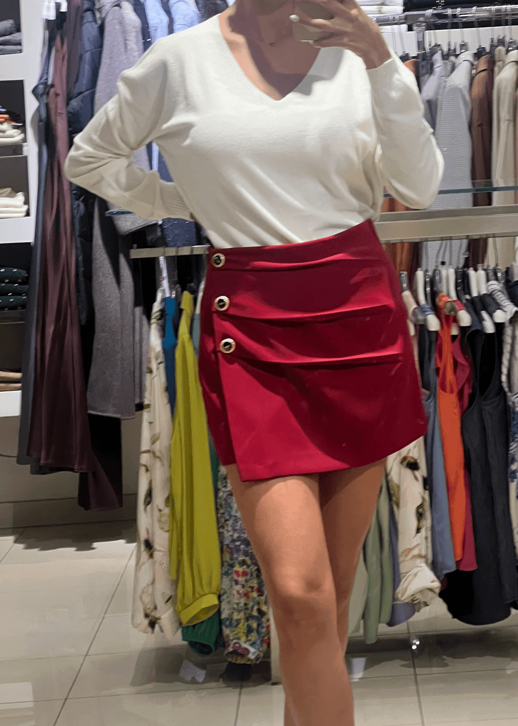 Shorts con pannello bottoni - 5