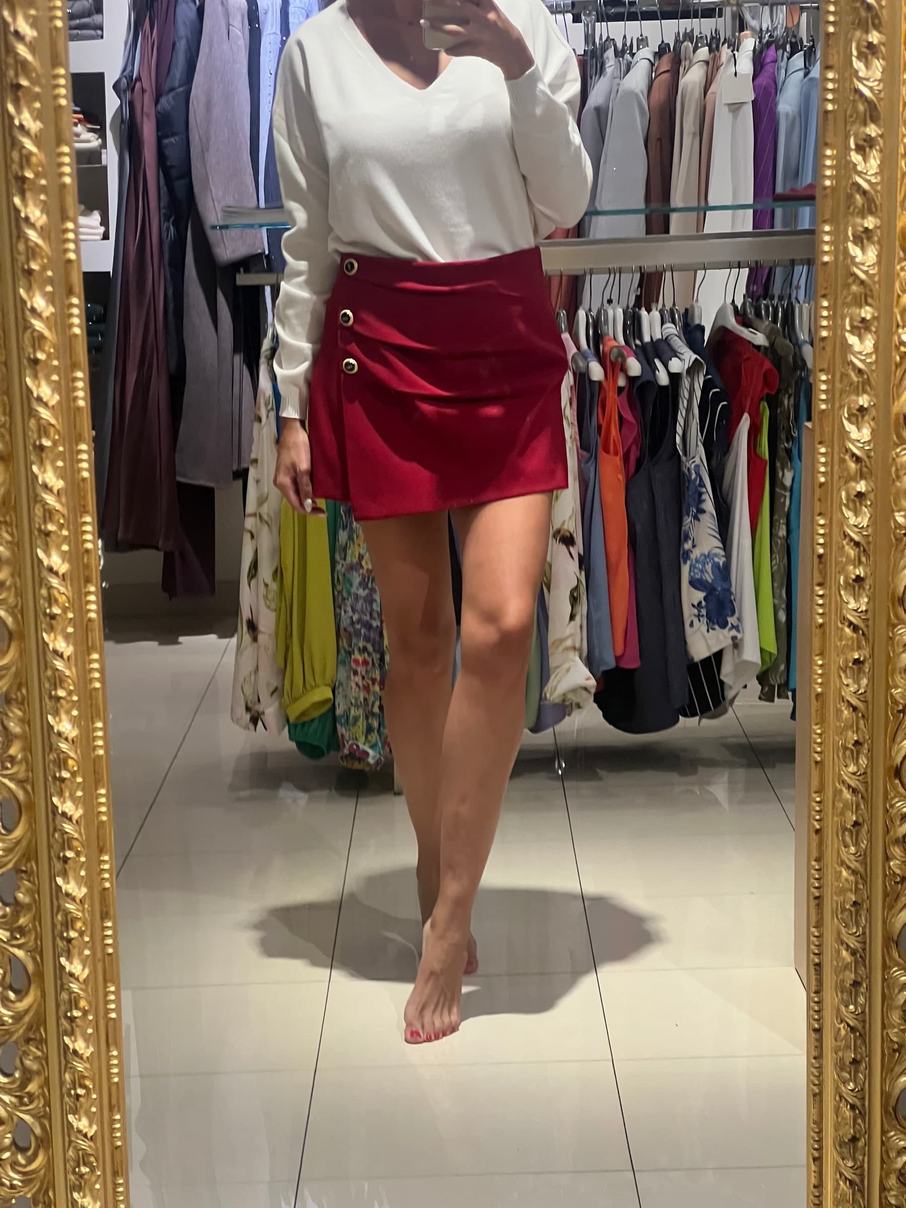 Shorts con pannello bottoni - 6