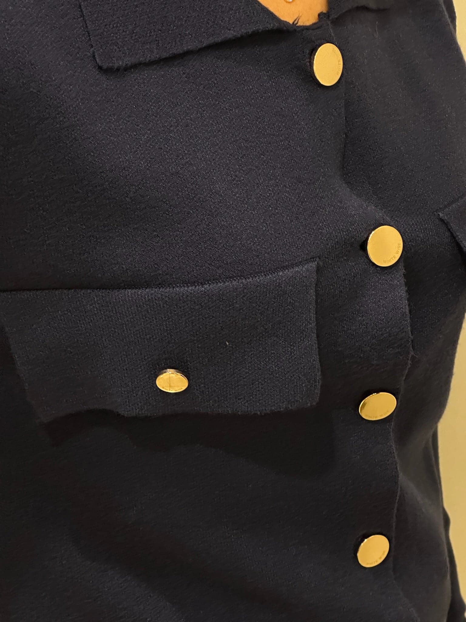 Giacca corta in maglia con tasche - 4