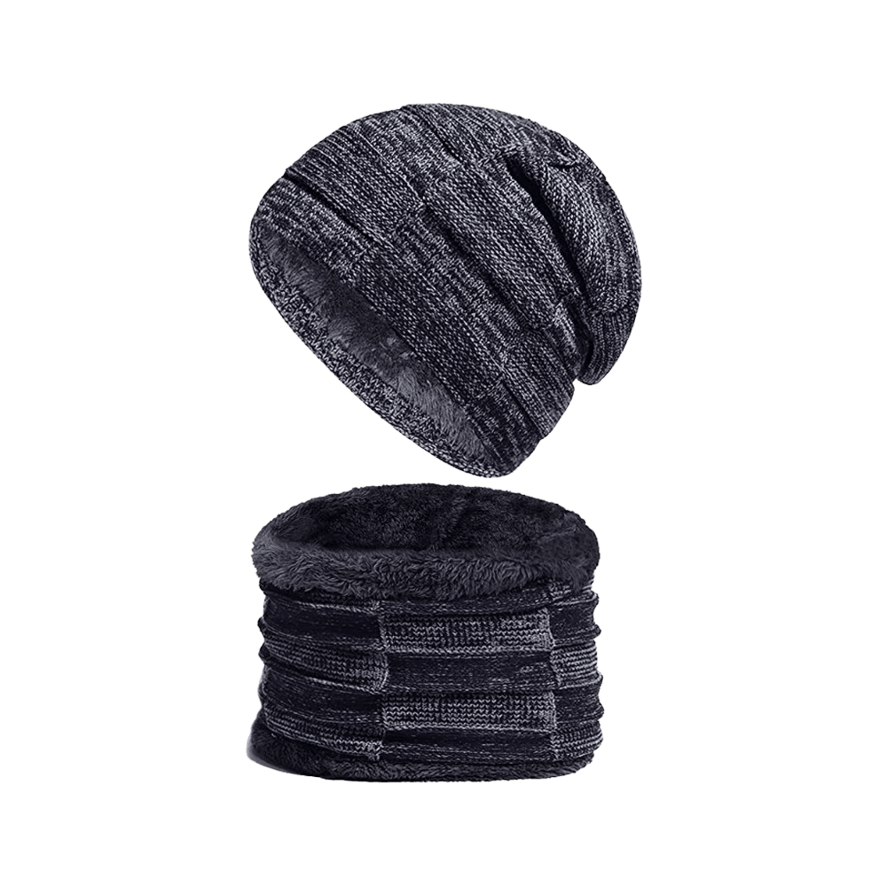Set Aotlet Cappello e Scaldacollo Invernale Blu