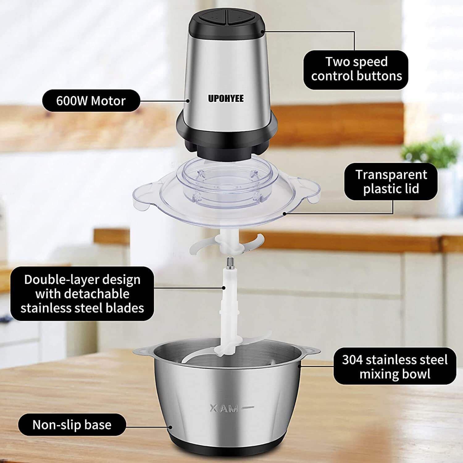 Tritatutto Elettrico Cucina in Acciaio Inox - 7