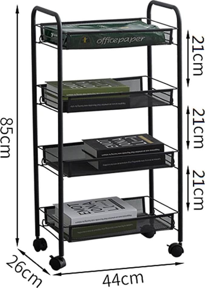 Carrello Multiuso 4 Piani Multiuso per Casa Bagno e Ufficio - 2