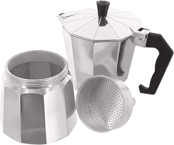 Caffettiera Classica in Alluminio Metallizzato per 6 Tazze - 3