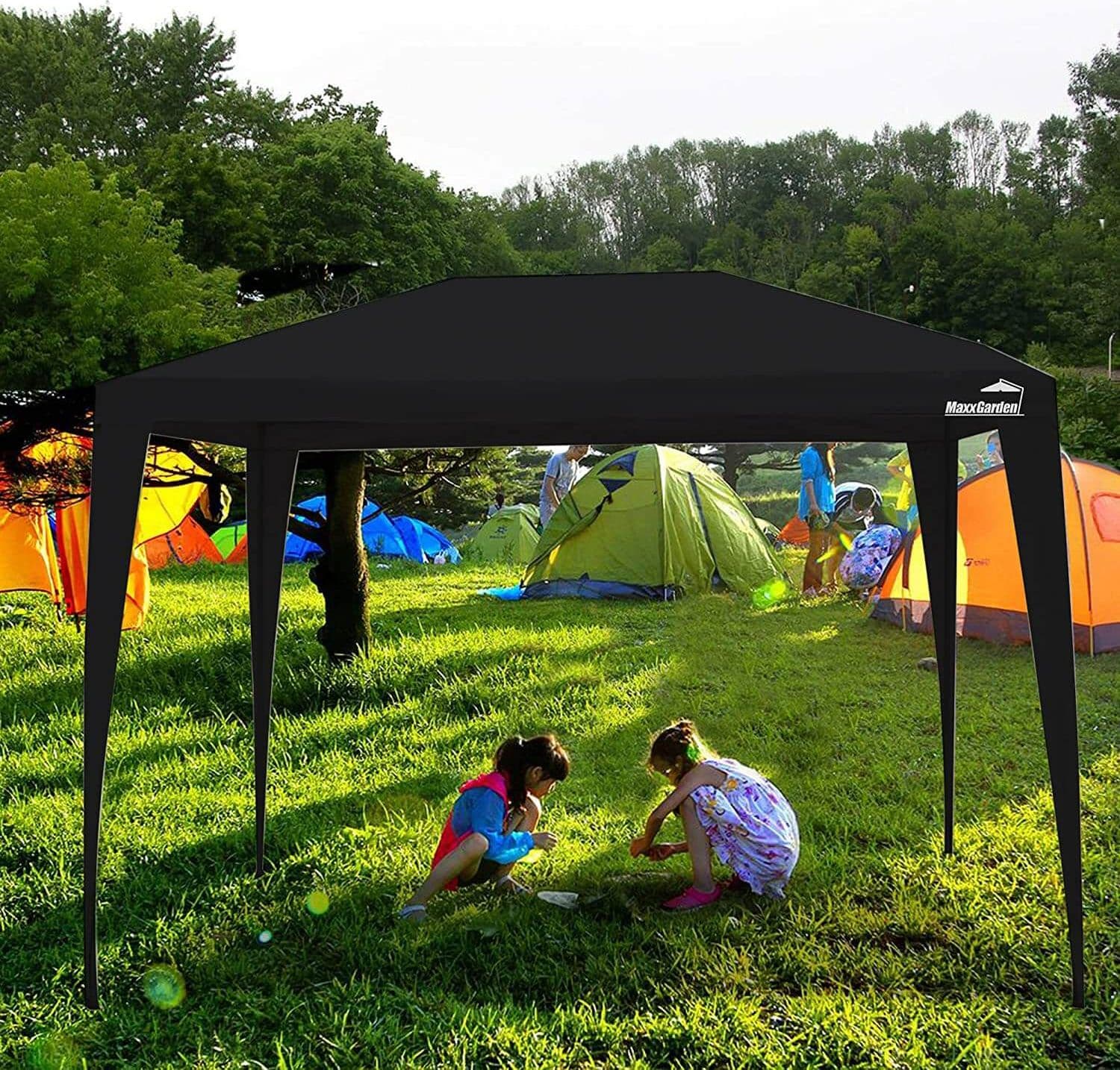 Tenda Gazebo da Giardino Pieghevole Nera - 5