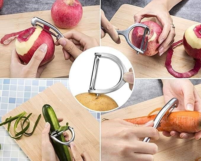 Pelapatate a Pendolo in Acciaio Inox con Coltello per Verdure - 2