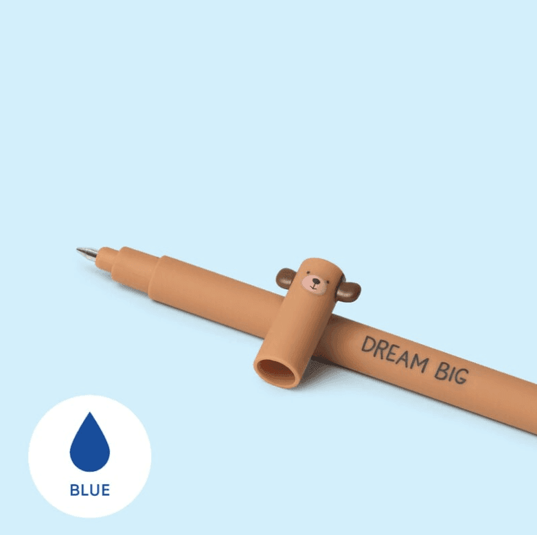 Legami - Penna gel cancellabile inchiostro blu, Tema Bear senza miele - 2