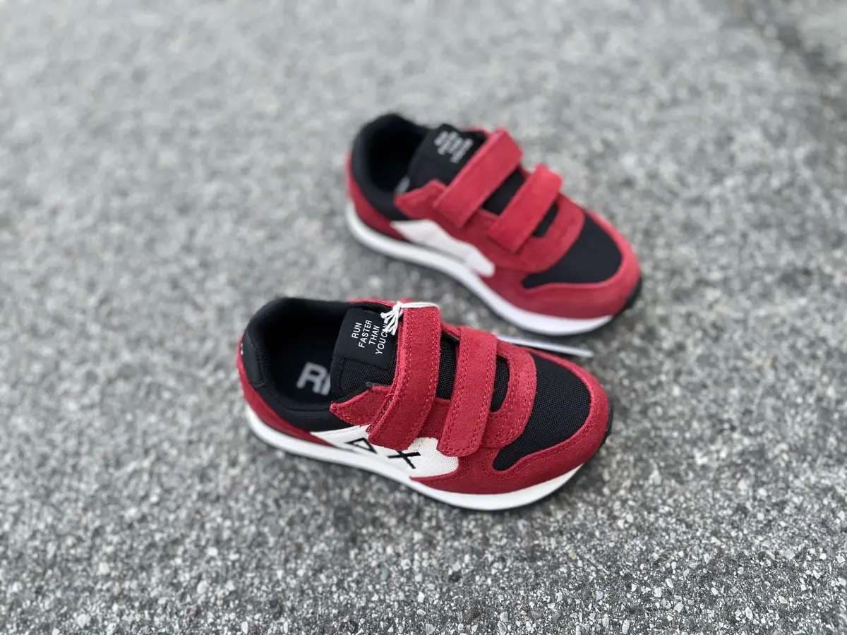 SUN68 Running bambino BOY'S TOM COLOR nera e rossa Z43307T10 - 2