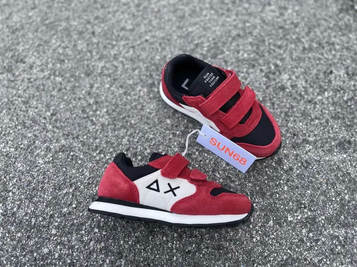 SUN68 Running bambino BOY'S TOM COLOR nera e rossa Z43307T10 - 4