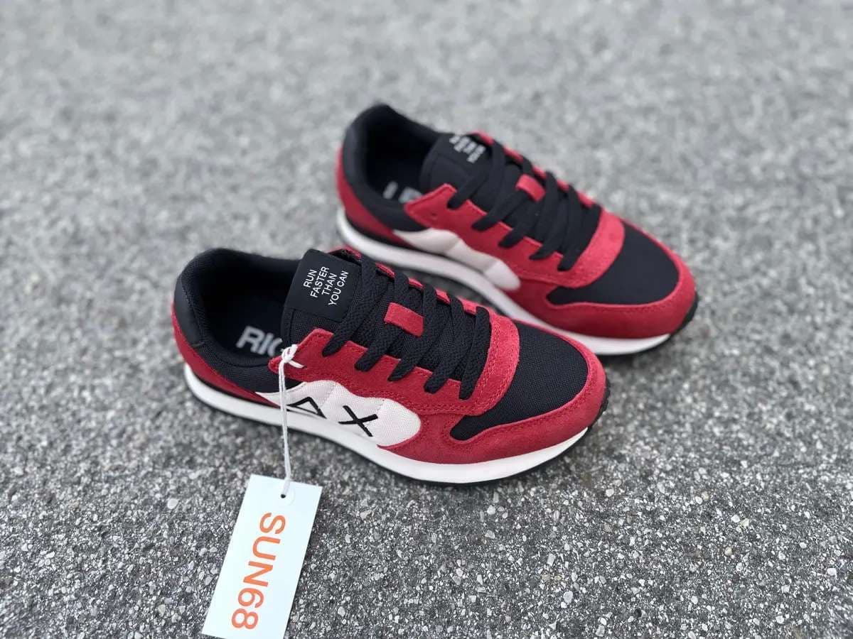 SUN68 Running bambino BOY'S TOM COLOR nera e rossa Z43307T10 - 5
