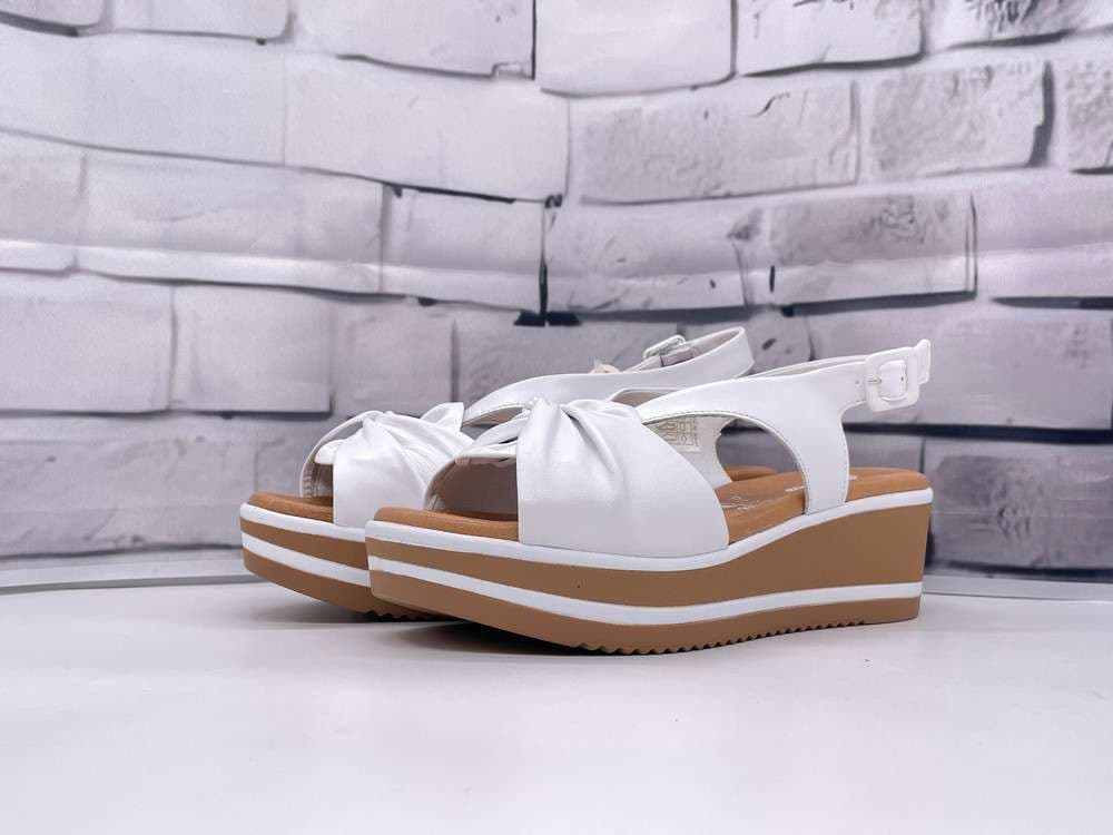 SUSIMODA Sandalo Donna Bianco Con Zeppa - 2
