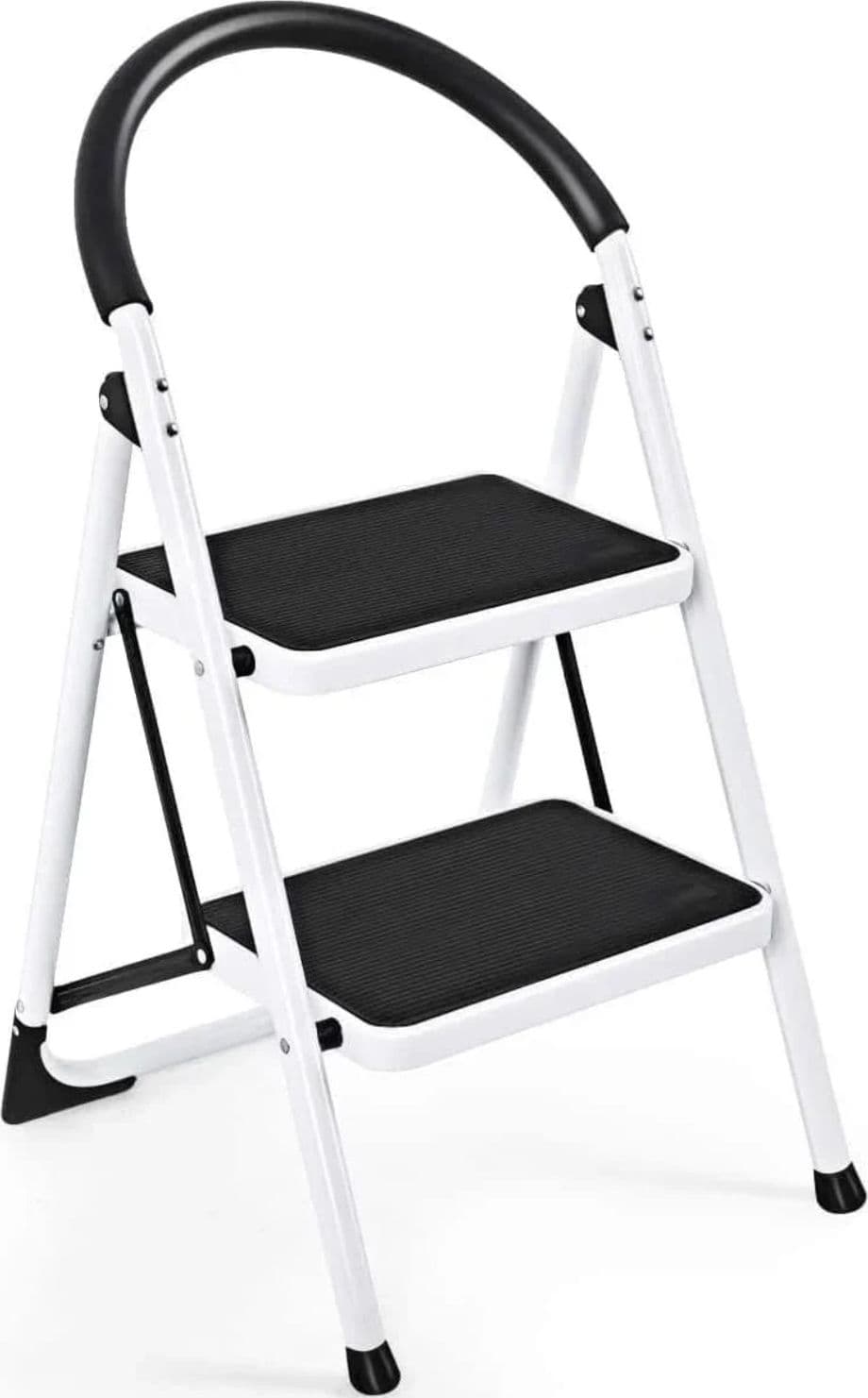 Scaletta Sgabello Pieghevole Antiscivolo 2 Gradini 150KG - Maniglione Ergonomico