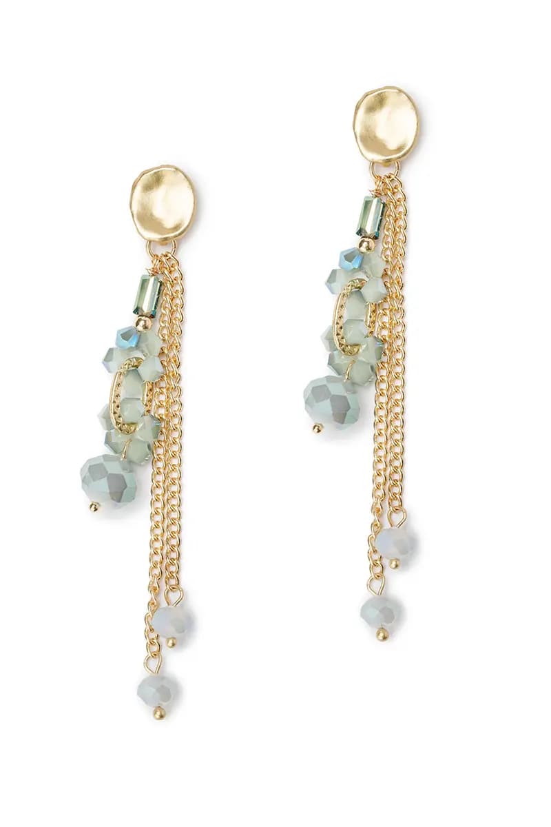 MYA ACCESSORIES | Orecchini a catena con pietre - 2
