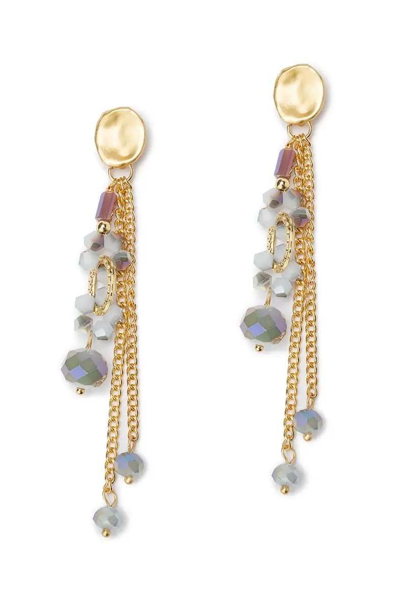 MYA ACCESSORIES | Orecchini a catena con pietre - 2