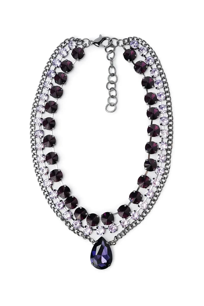 MYA ACCESSORIES | Girocollo in metallo gun con pietre in vetro - 2
