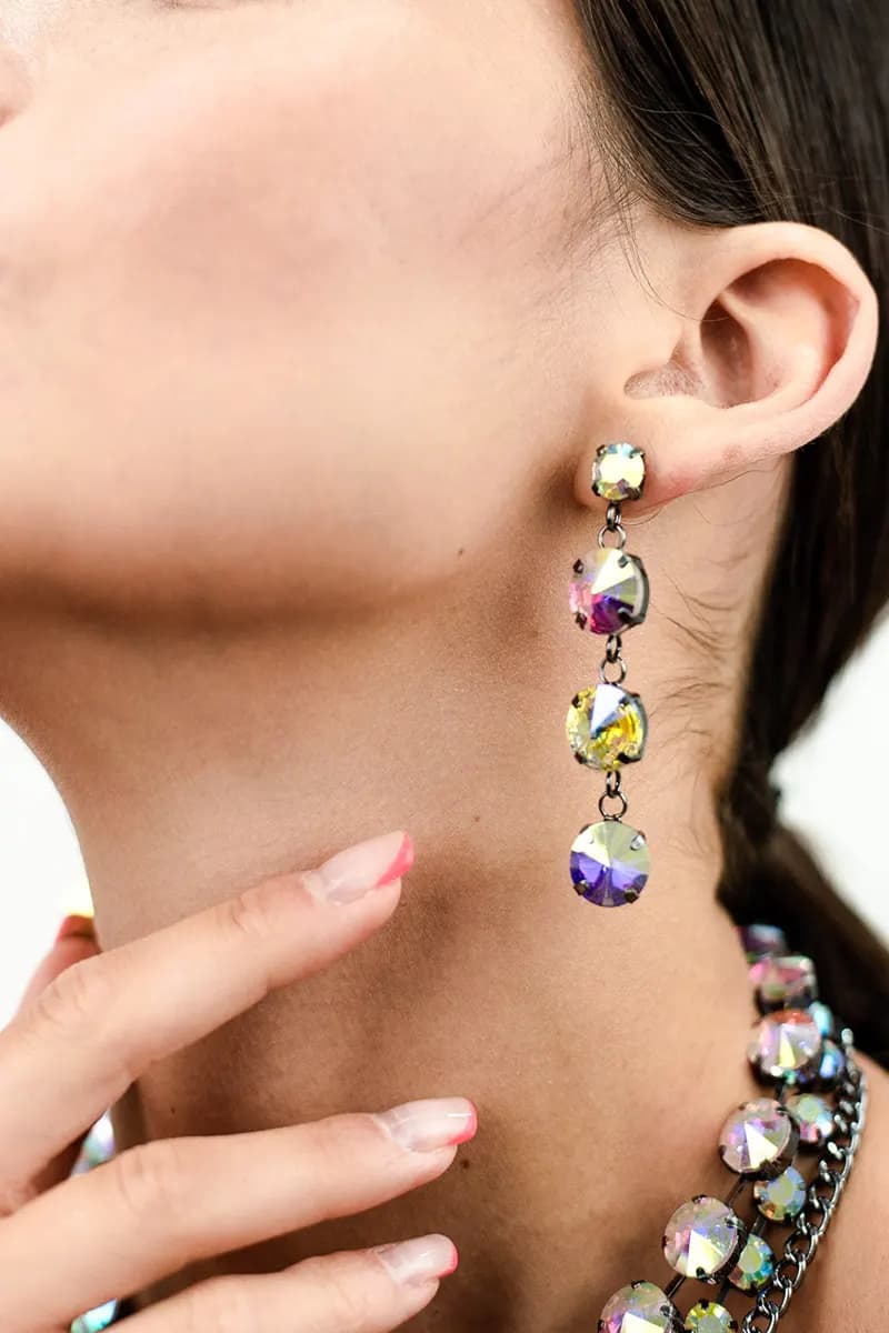 MYA ACCESSORIES | Orecchini gun con pietre in vetro - 3