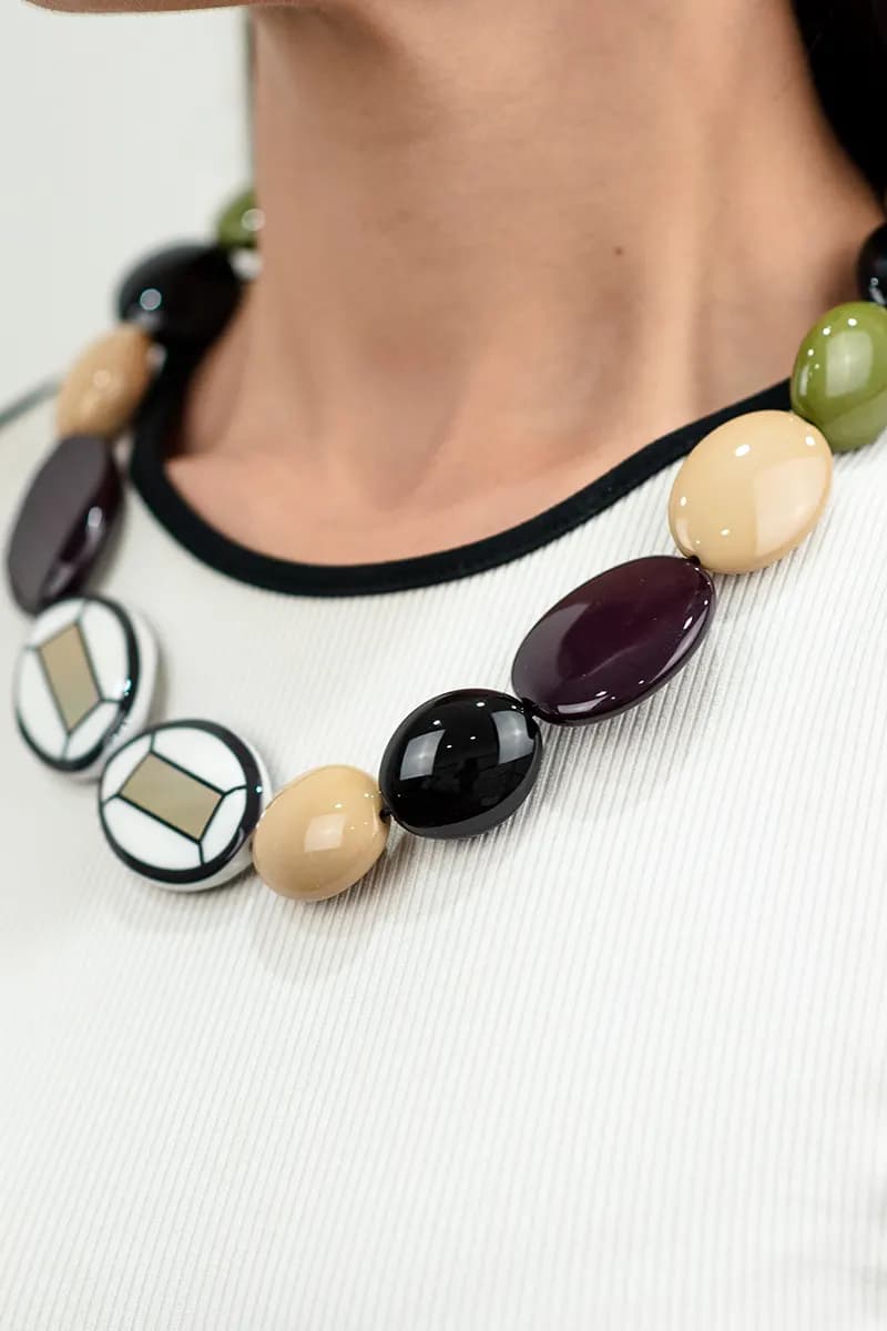 MYA ACCESSORIES | Collana in acrilico retrò - 3