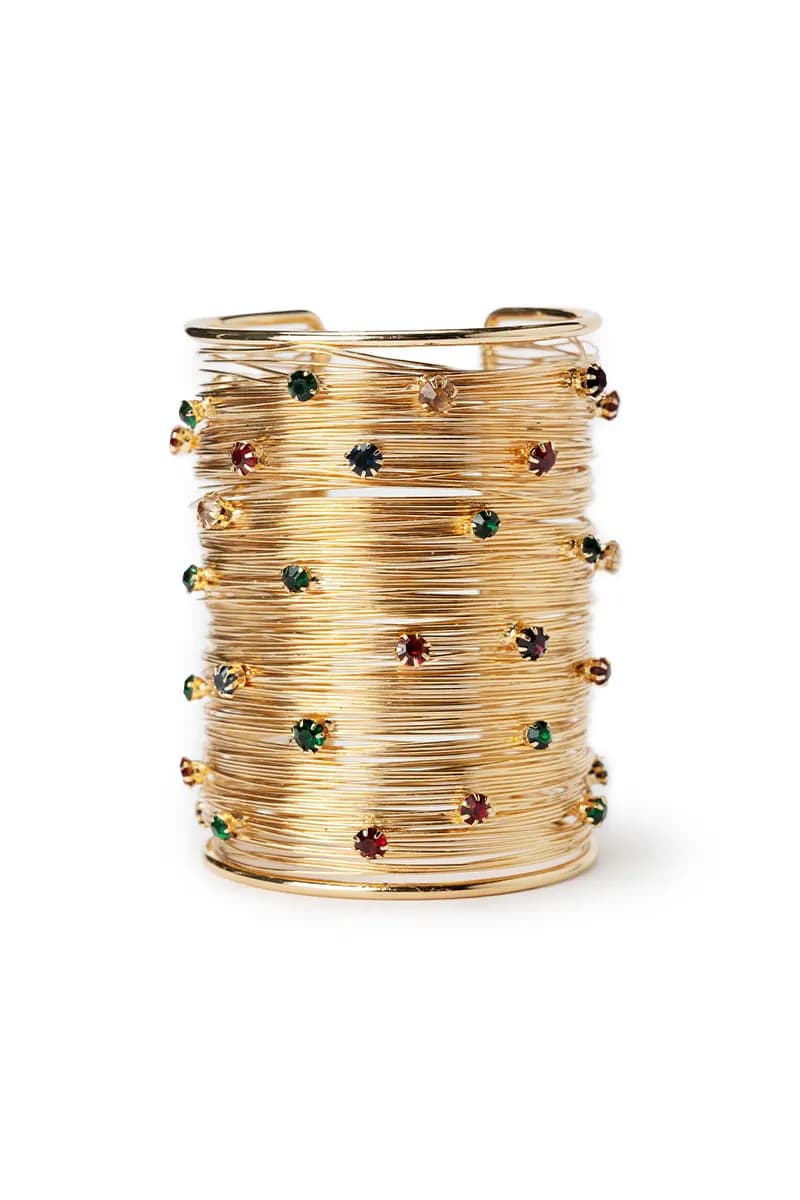 MYA ACCESSORIES | Bracciale rigido bangle in metallo con strass - 2