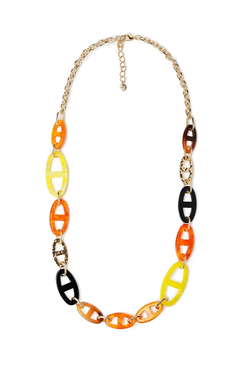 MYA ACCESSORIES | Collana lunga con inserti in acrilico - 2