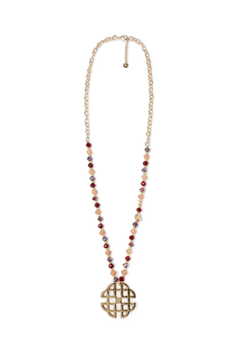 MYA ACCESSORIES | Collana lunga microcristalli con pendente - 2