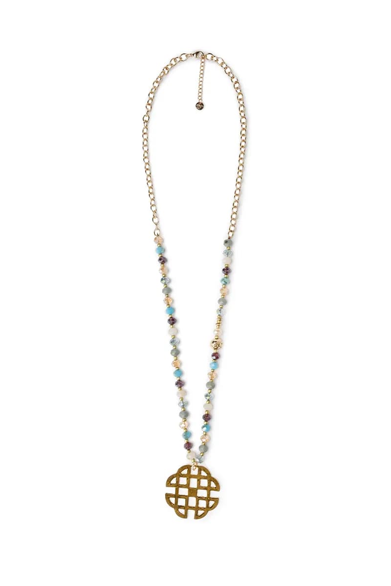 MYA ACCESSORIES | Collana lunga microcristalli con pendente - 2
