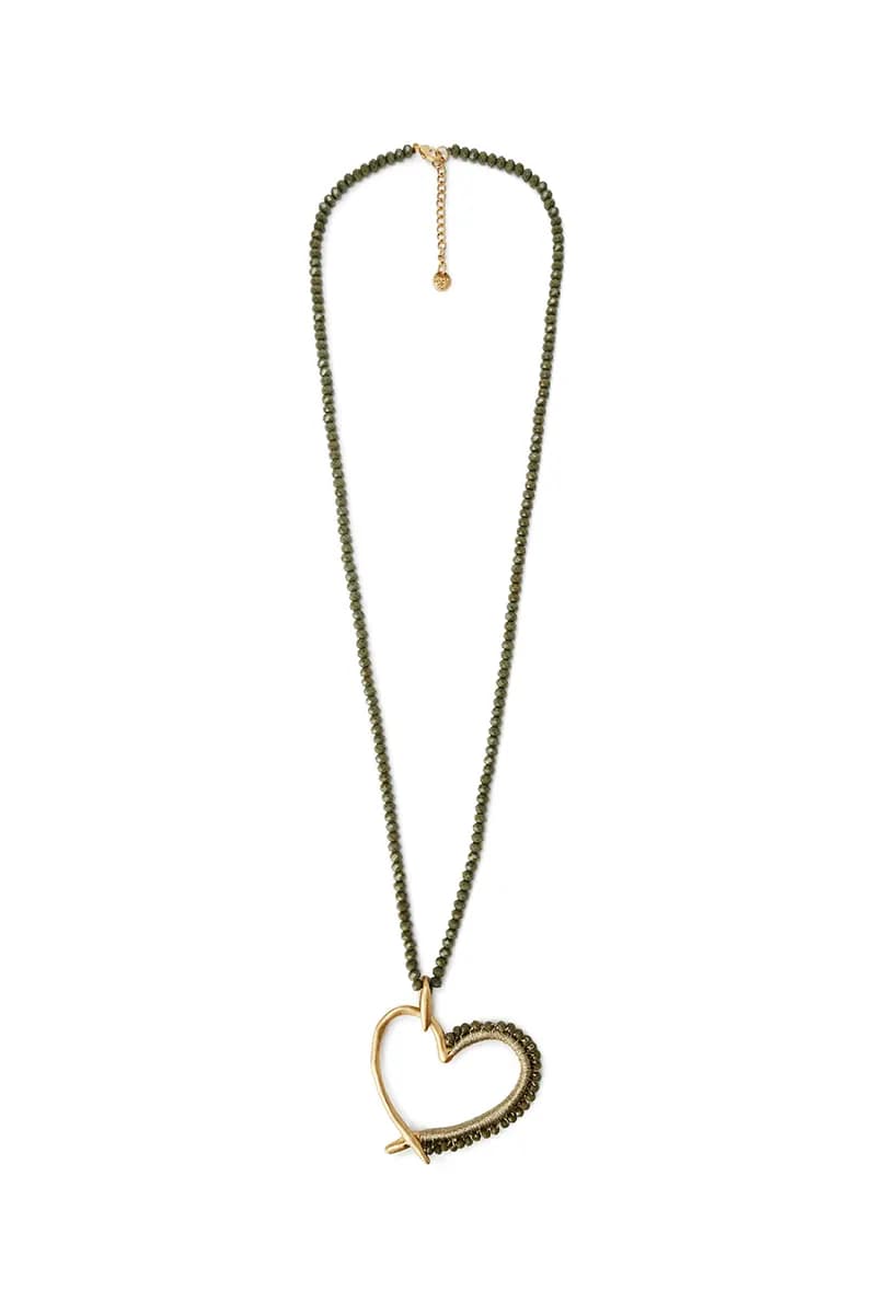 MYA ACCESSORIES | Collana lunga microcristalli pendente cuore - 2
