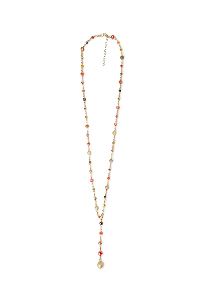 MYA ACCESSORIES | Collana lunga con pietre arancio - 2