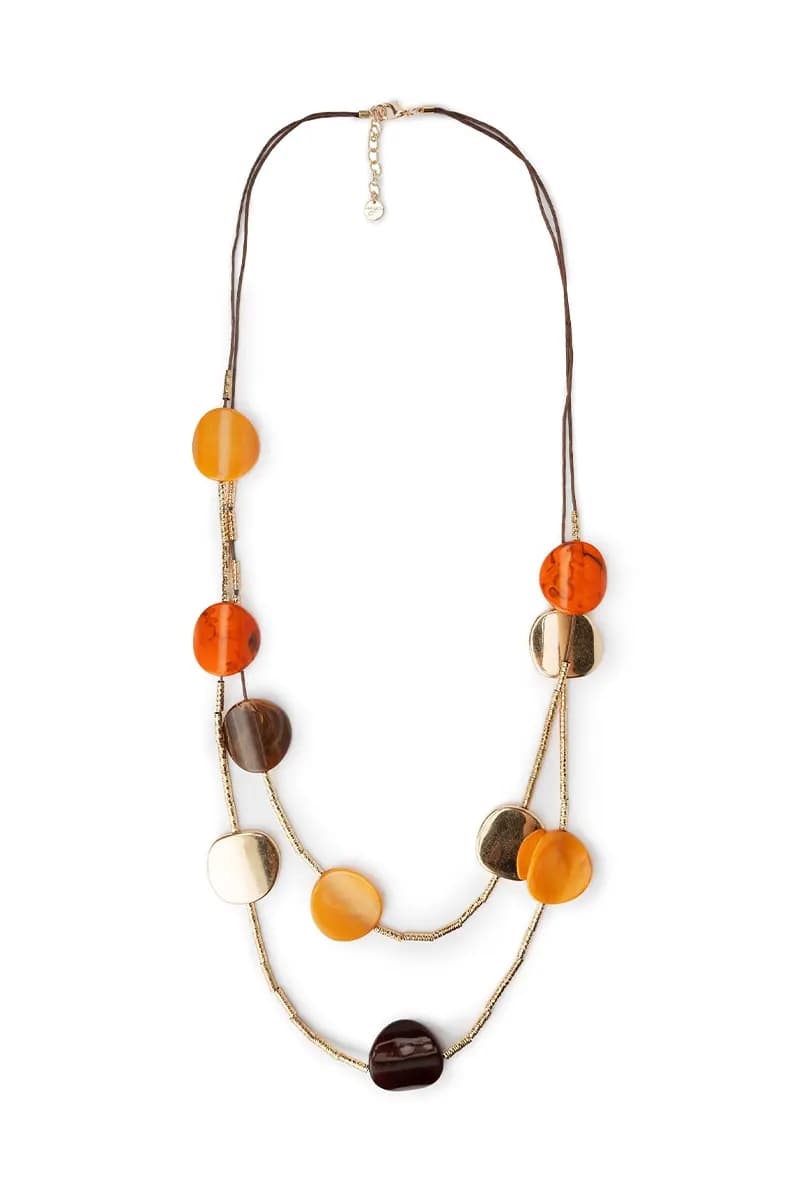 MYA ACCESSORIES | Collana a due fili con inserti in resina - 2