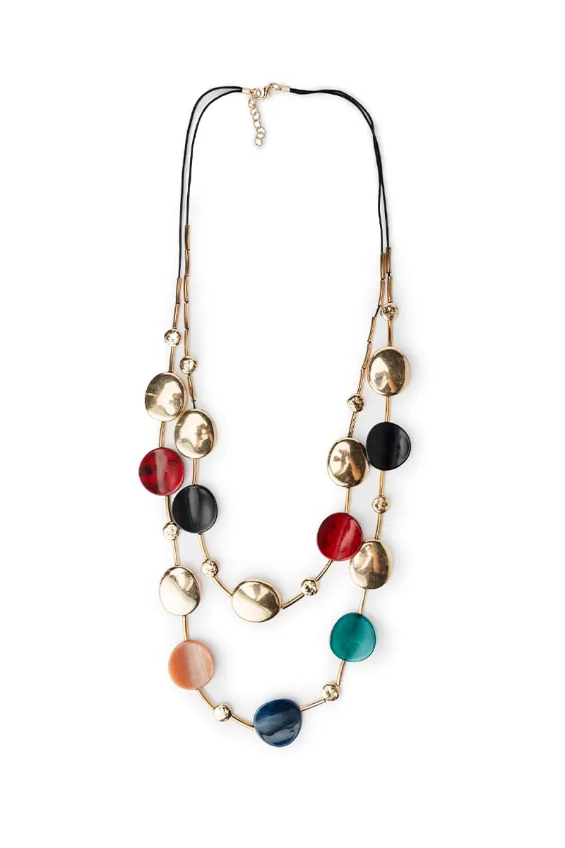 MYA ACCESSORIES | Collana a due fili con inserti in resina - 2