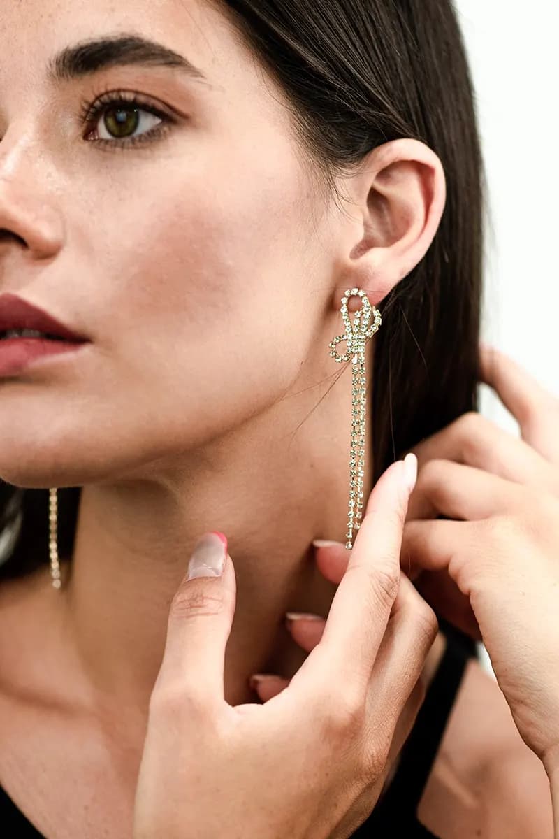 MYA ACCESSORIES | Orecchini con nodo di strass - 3