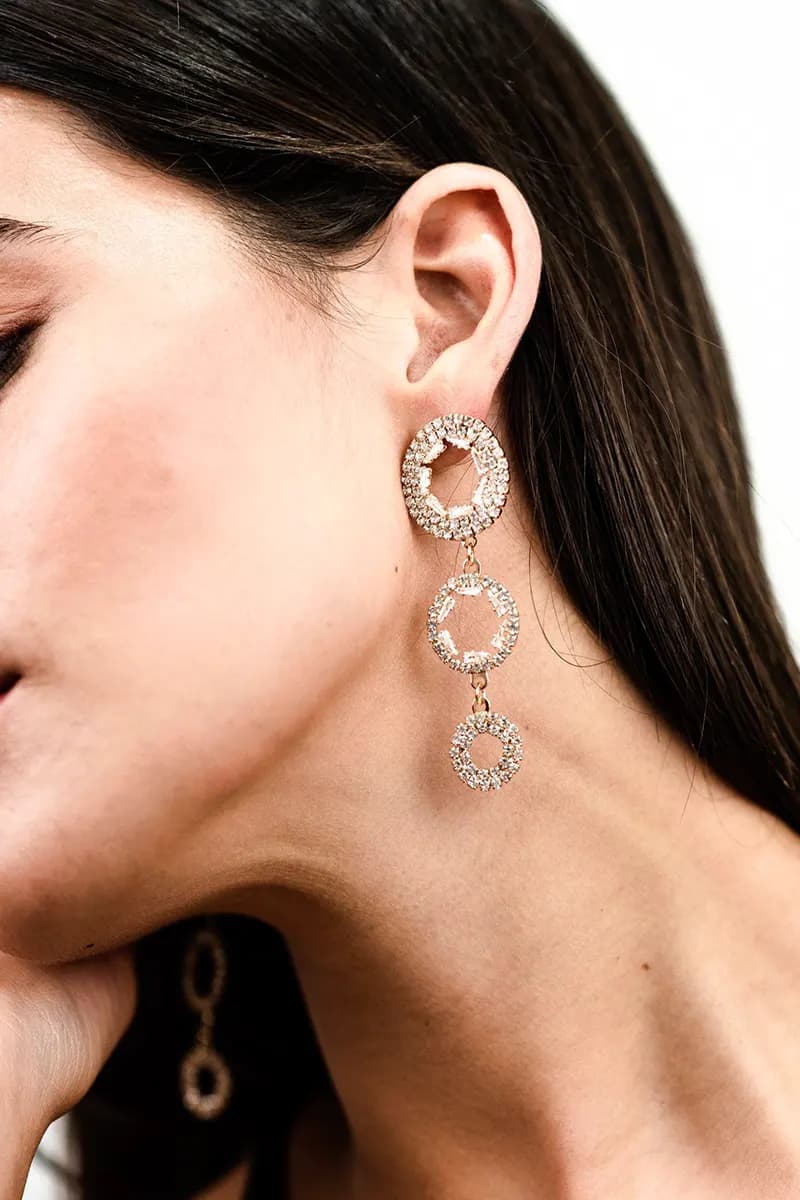 MYA ACCESSORIES | Orecchini pendenti strass - 4