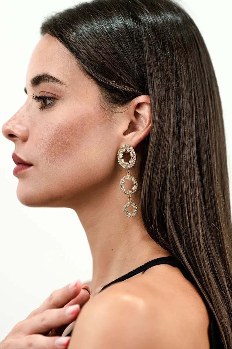 MYA ACCESSORIES | Orecchini pendenti strass - 2