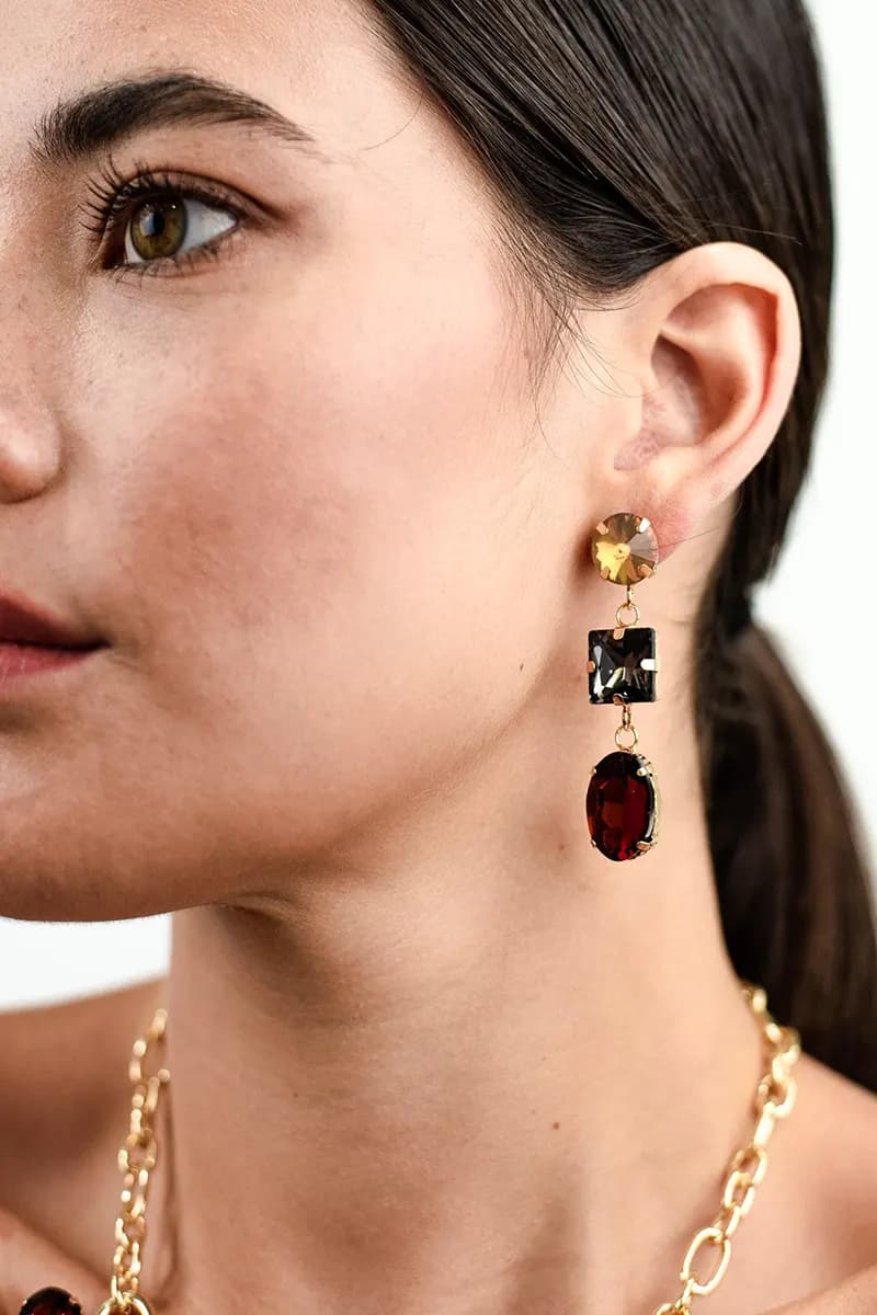 MYA ACCESSORIES | Orecchini pendenti pietre - 3