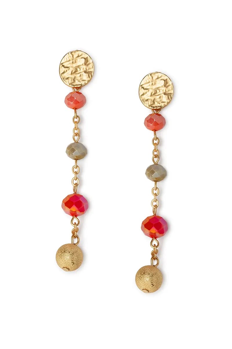 MYA ACCESSORIES | Orecchini con pietre arancio - 2
