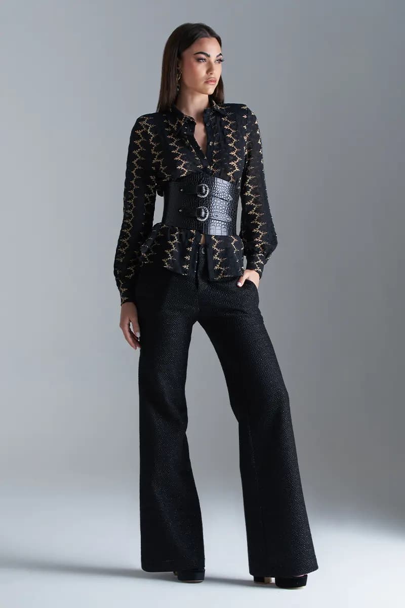 PHO Firenze | Camicia Rachel traforata laminata - 5