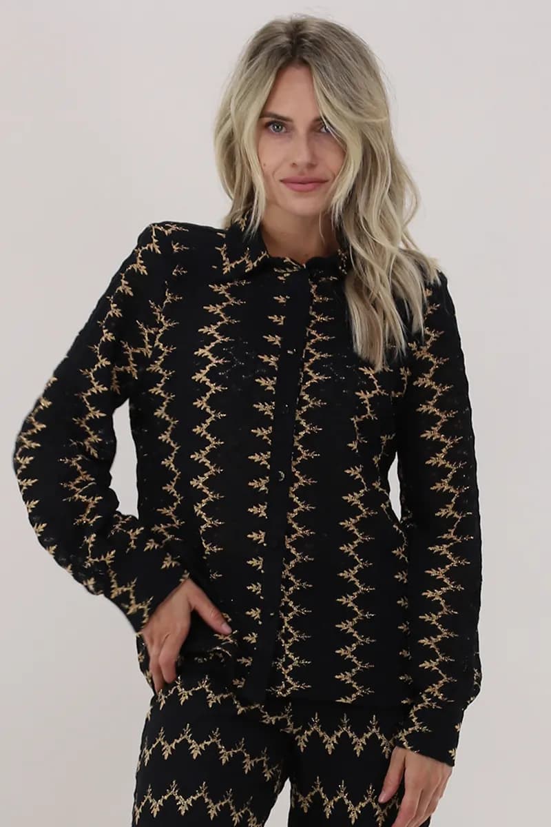 PHO Firenze | Camicia Rachel traforata laminata - 2