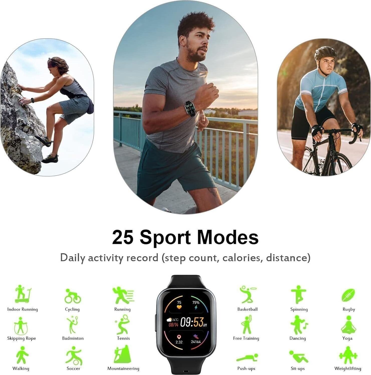 Aptkdoe Smartwatch Uomo Donna 43 mm Schermo HD Fitness Tracker Orologio - 4