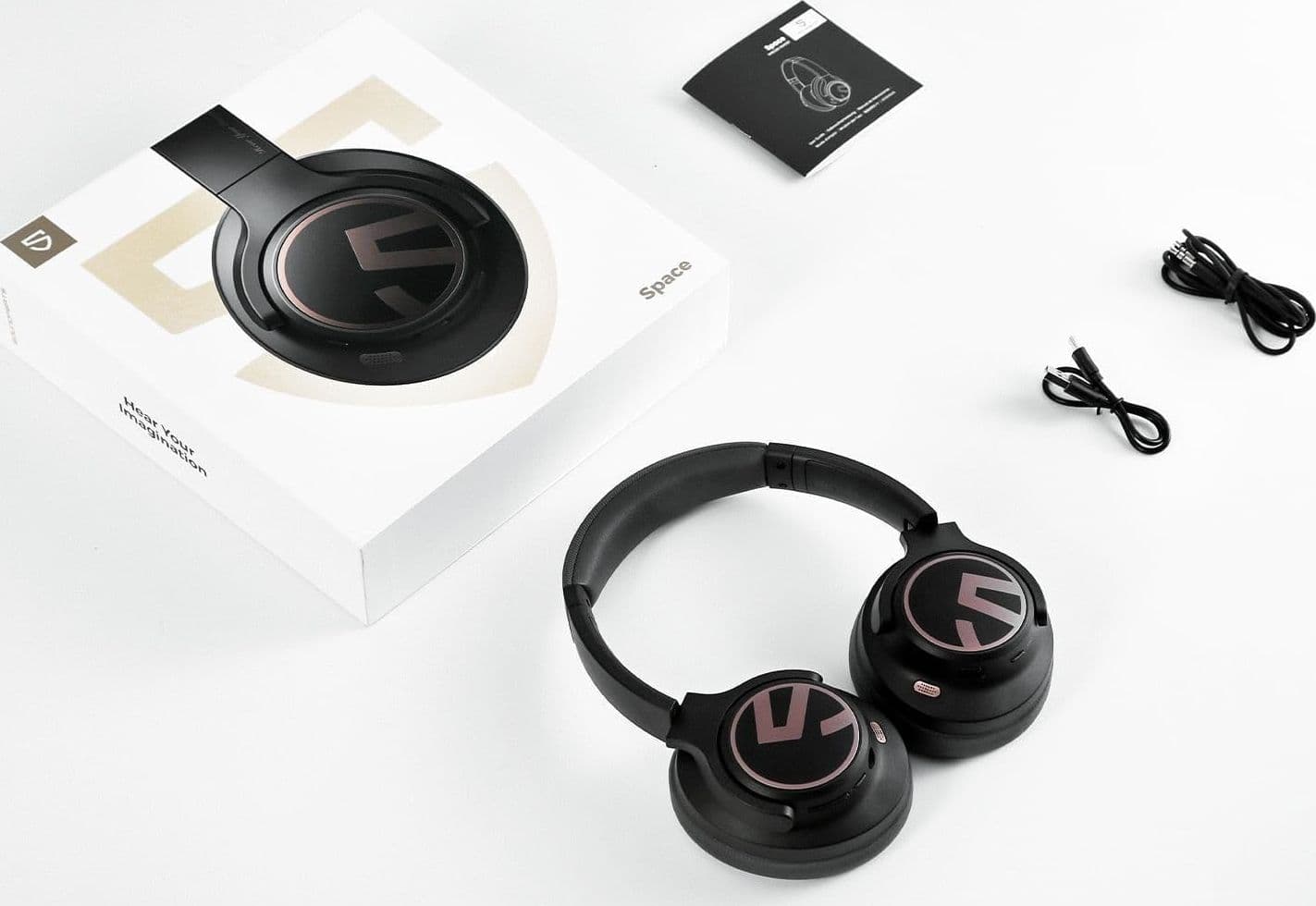 Cuffie wireless SoundPEATS Space riduzione attiva del rumore 5.3 over-ear ENC - 3