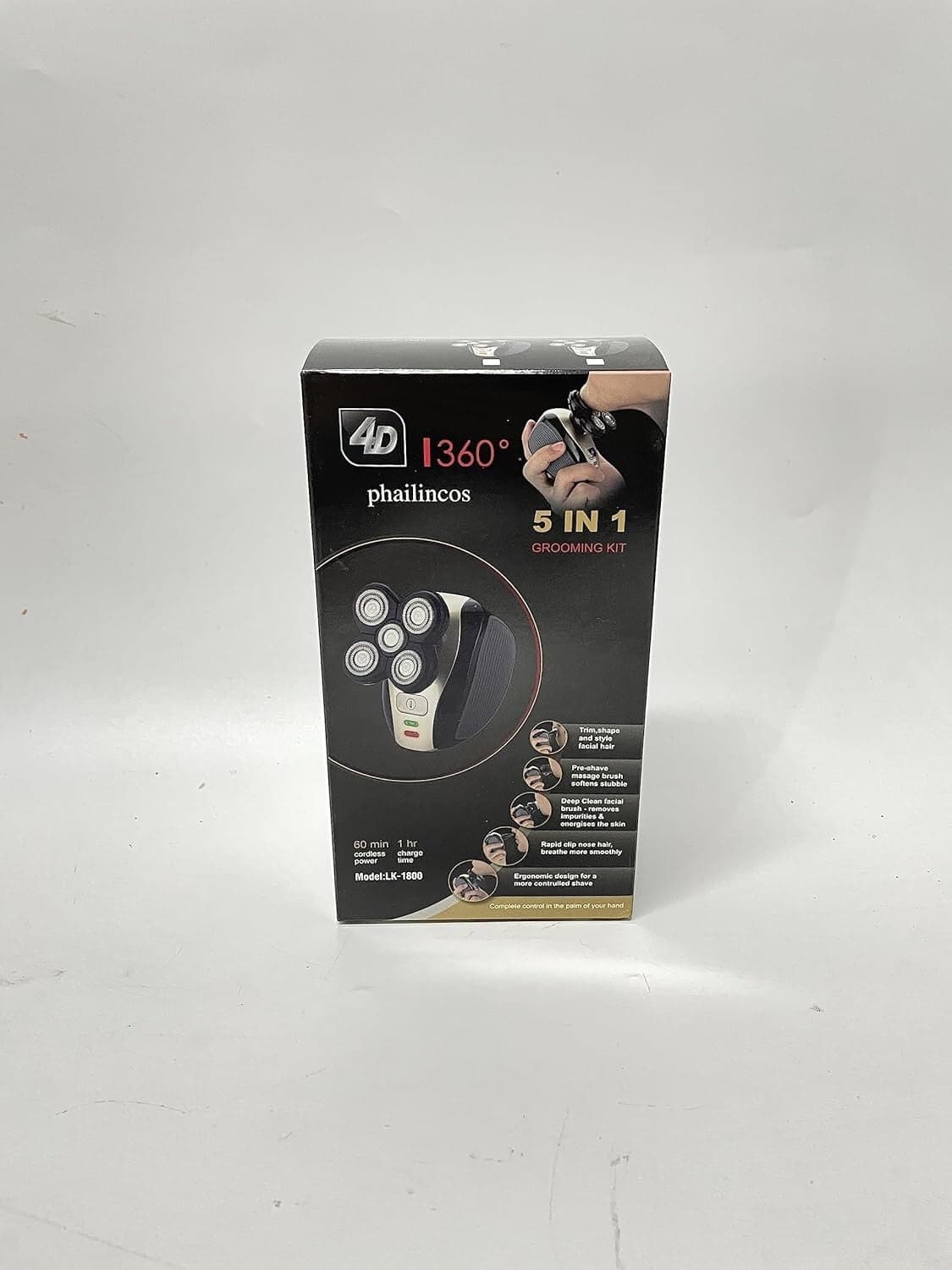 Rasoio elettrico da uomo,5 in 1, rasoio per il viso 4D con testina flottante - 8