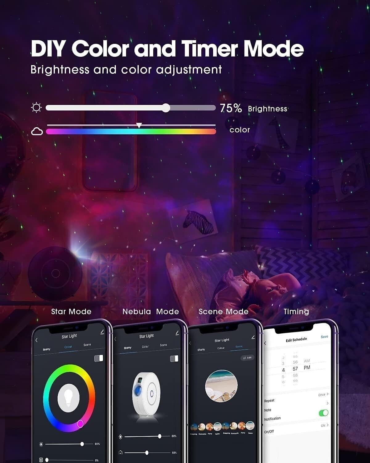 LED Lampada Proiettore Smart, Luce Notturna per Bambini, Proiettore Lampada - 4