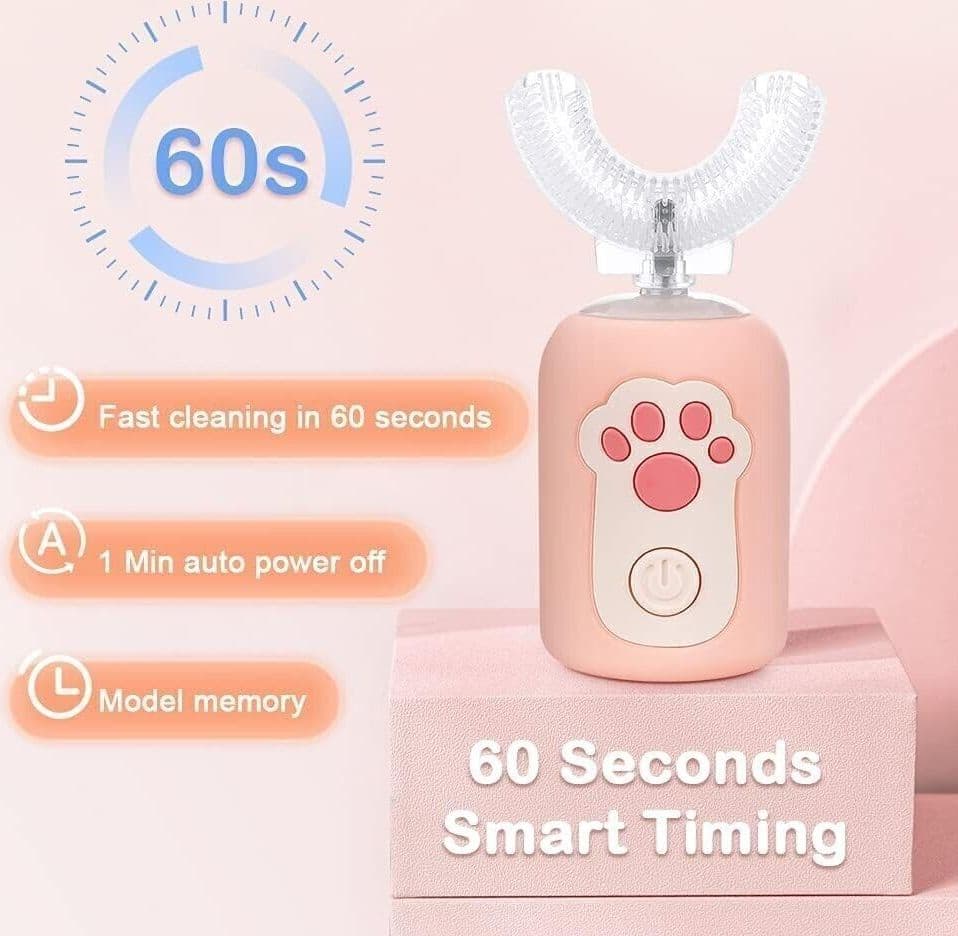 Spazzolino Elettrico, Spazzolino Elettrico Bambini Forma U, Spazzolino Bambini - 7