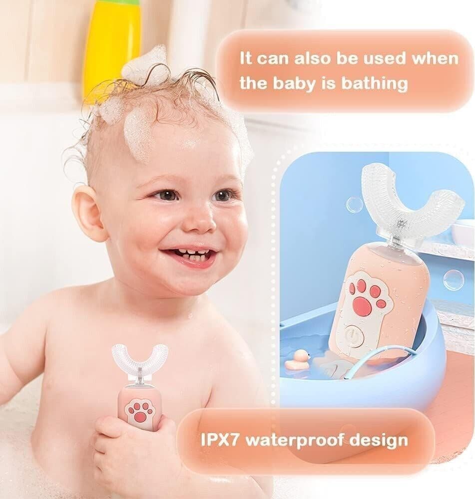 Spazzolino Elettrico, Spazzolino Elettrico Bambini Forma U, Spazzolino Bambini - 8