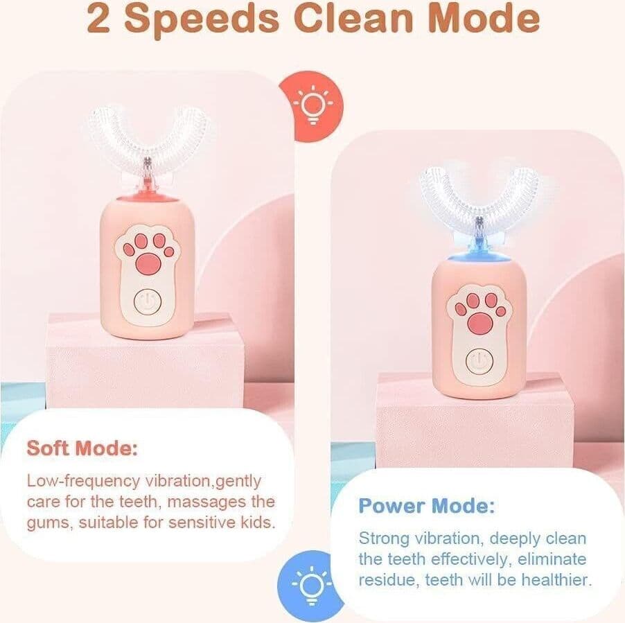 Spazzolino Elettrico, Spazzolino Elettrico Bambini Forma U, Spazzolino Bambini - 9