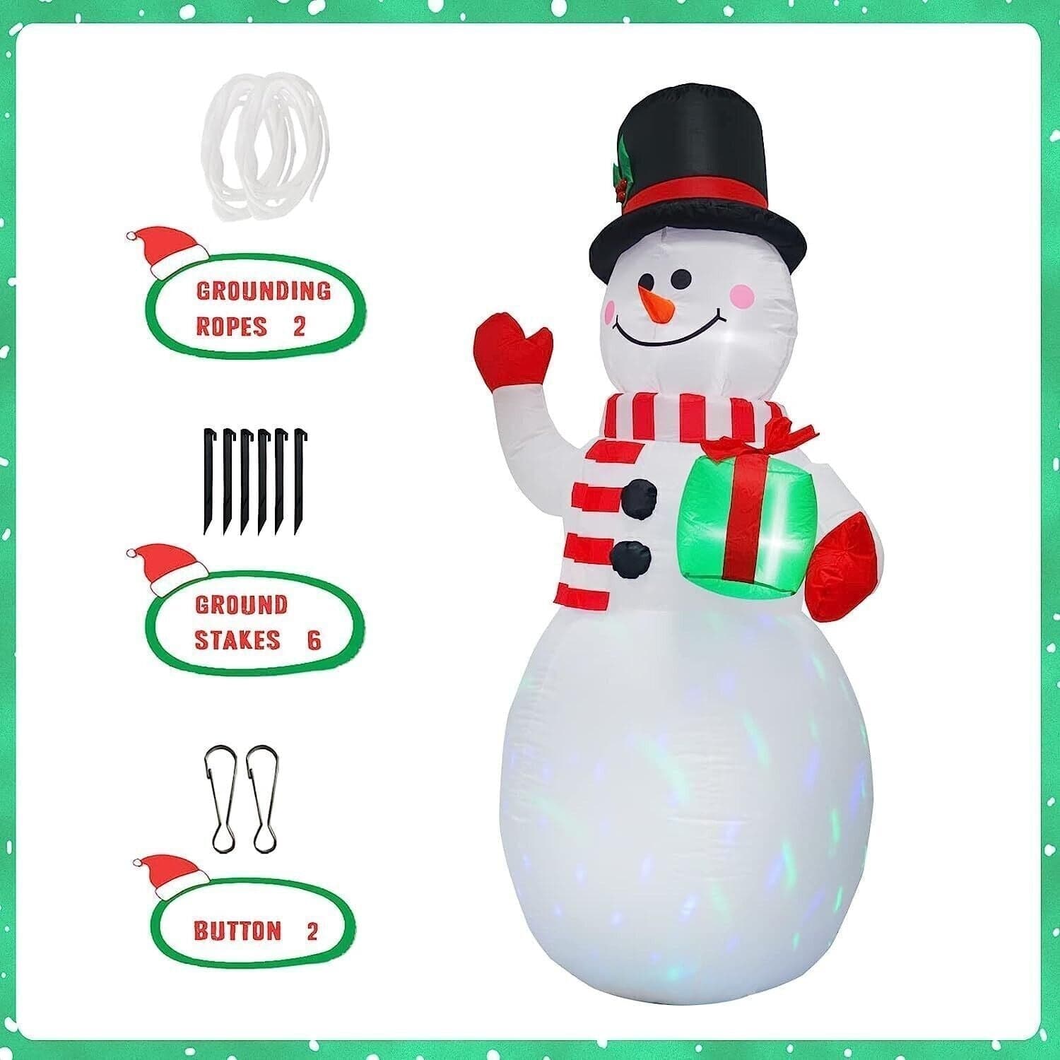 Pupazzo di Neve Gonfiabile 1,8 metri Decorazione natalizia - Natale - 3