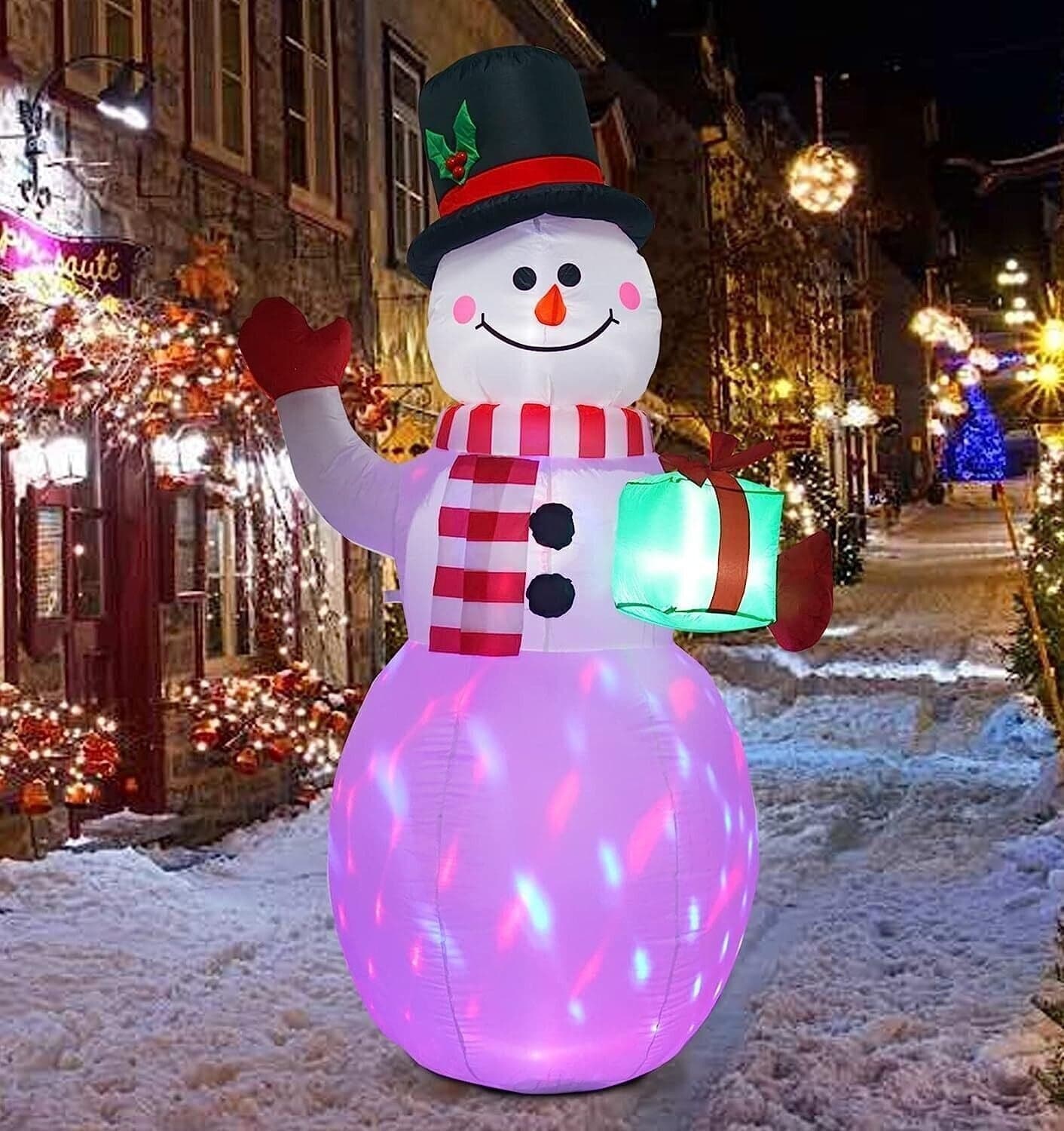 Pupazzo di Neve Gonfiabile 1,8 metri Decorazione natalizia - Natale - 5