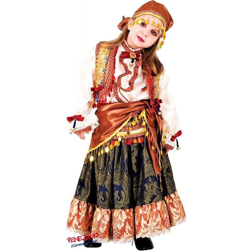Costume carnevale zingara gitana 4-6 anni - veneziano 8918 - 3