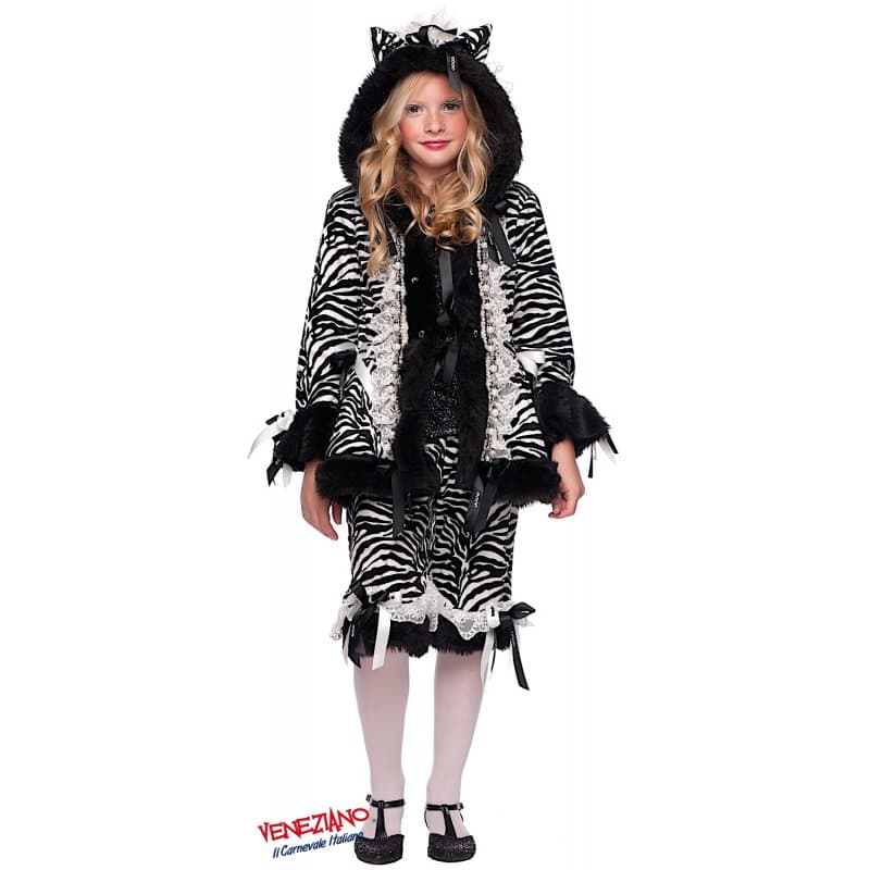 Costume carnevale zebra 4-6 anni - veneziano 51029 - 3