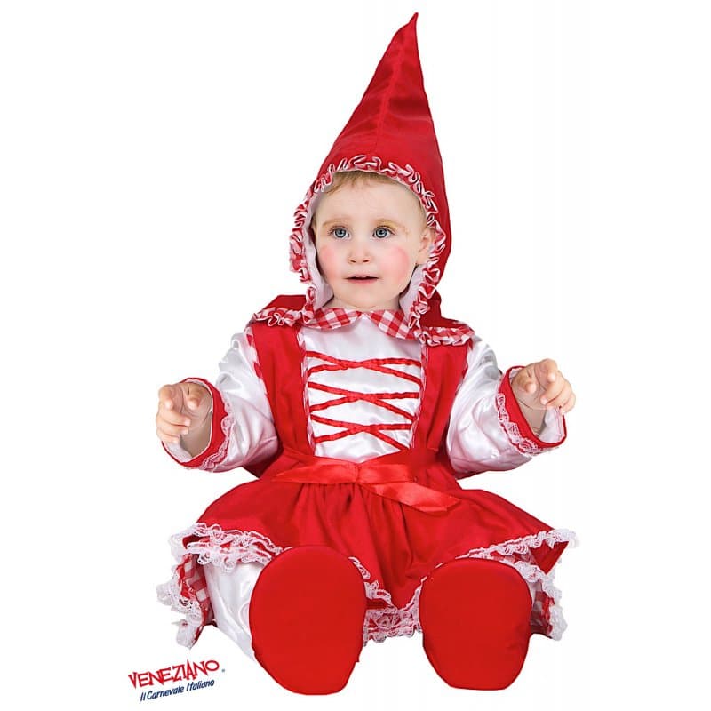 Costume carnevale dolce cappuccetto rosso da 3 a 24 mesi - veneziano 54185 - 3