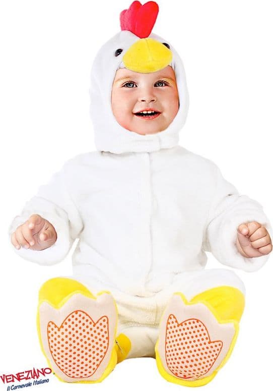 Costume carnevale galletto da 3 a 12 mesi - veneziano 54169 - 3